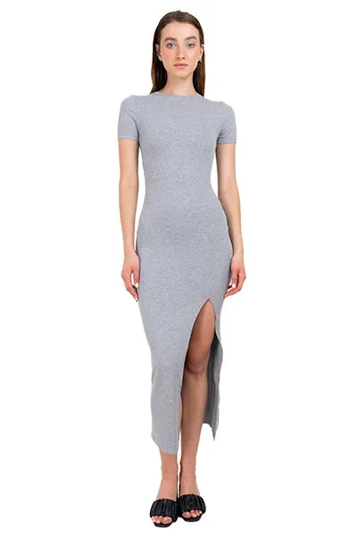 Vestido Maxi Manga Corta Abertura sold by Shasa