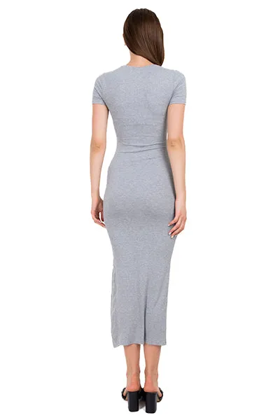 Vestido Maxi Manga Corta Abertura sold by Shasa product image thumbnail 4