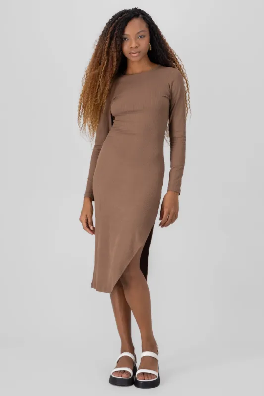 Vestido maxi rib manga larga sold by Shasa