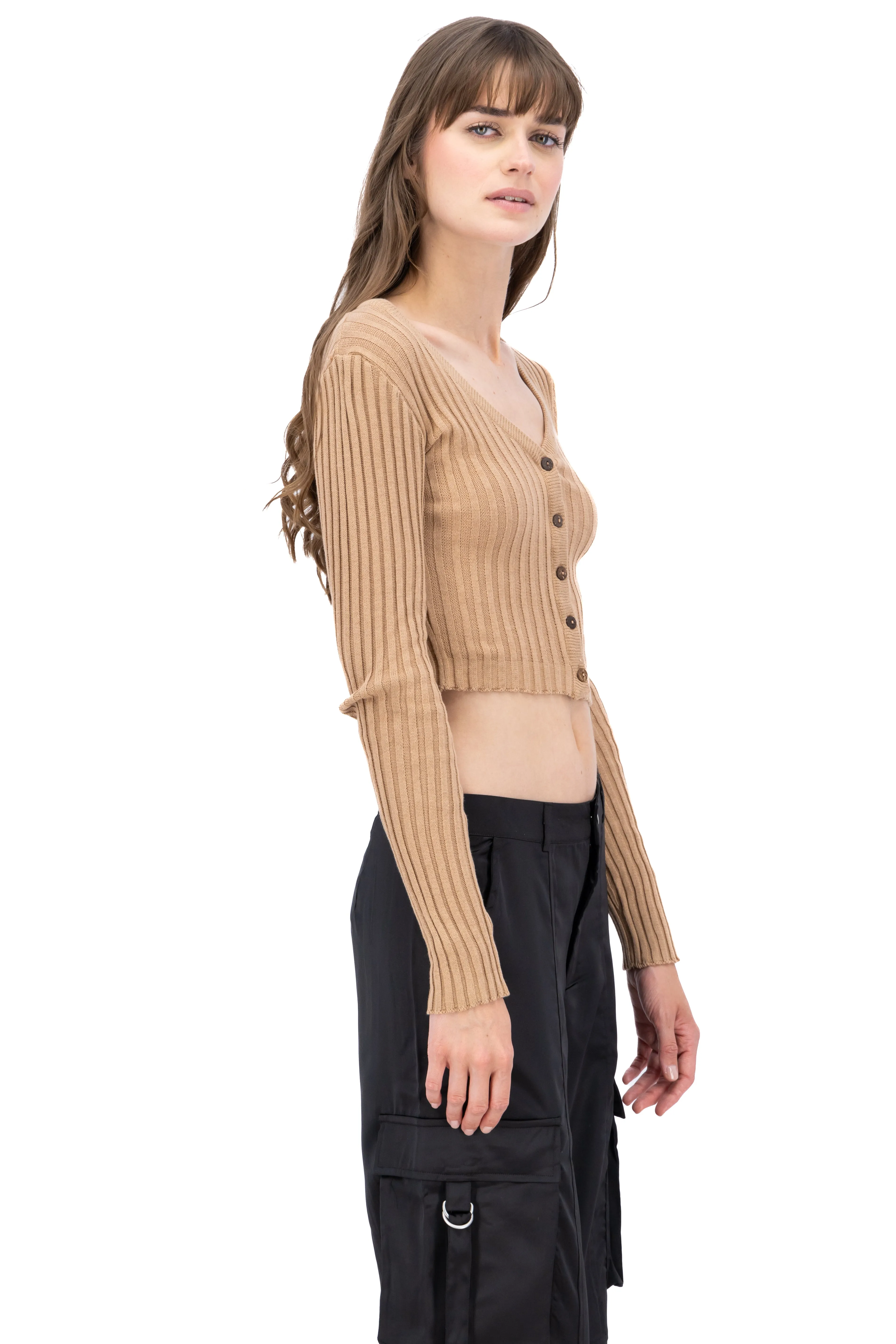 Cárdigan tejido acanalado botones sold by Shasa product image thumbnail 3