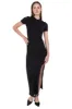 Vestido de cuello alto con rib liso sold by Shasa