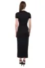 Vestido de cuello alto con rib liso sold by Shasa