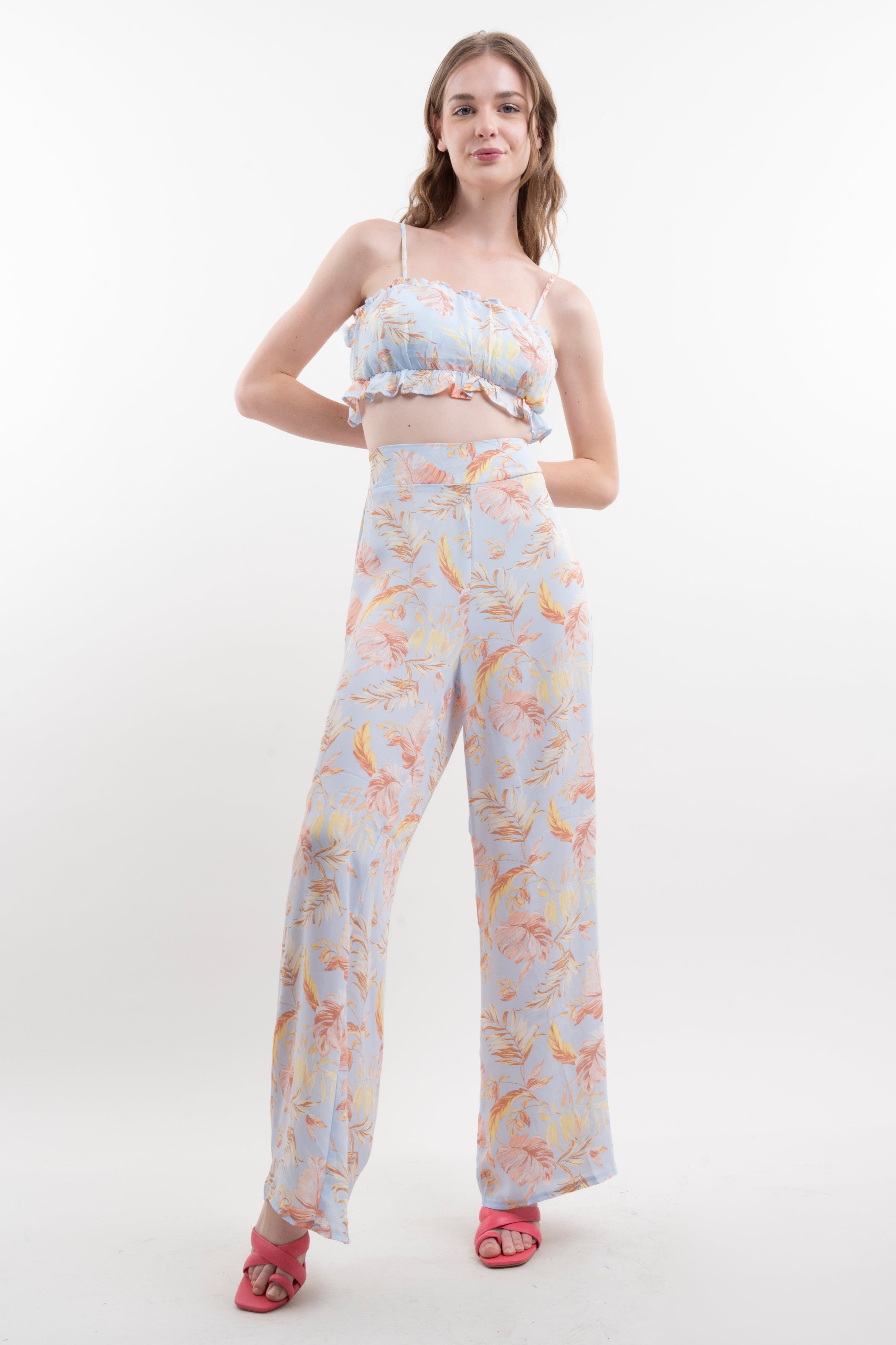 Pantalón amplio estampado hojas sold by Shasa product image thumbnail 2