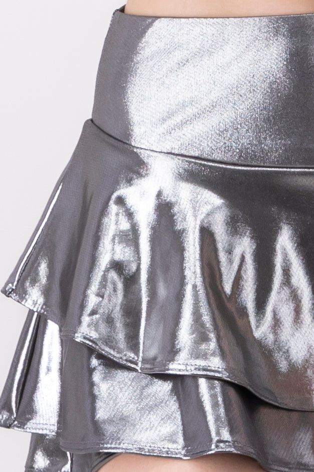 Falda mini capas olanes metalica sold by Shasa product image thumbnail 2