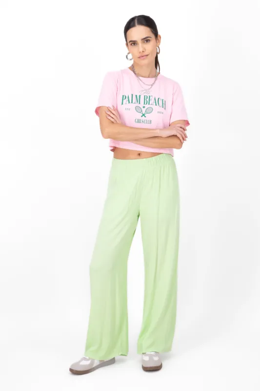 Pantalón Wide Leg Cintura Elástico sold by Shasa