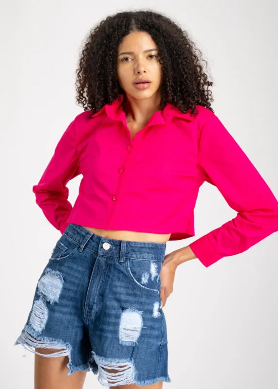 Camisa Crop Manga Larga sold by Shasa