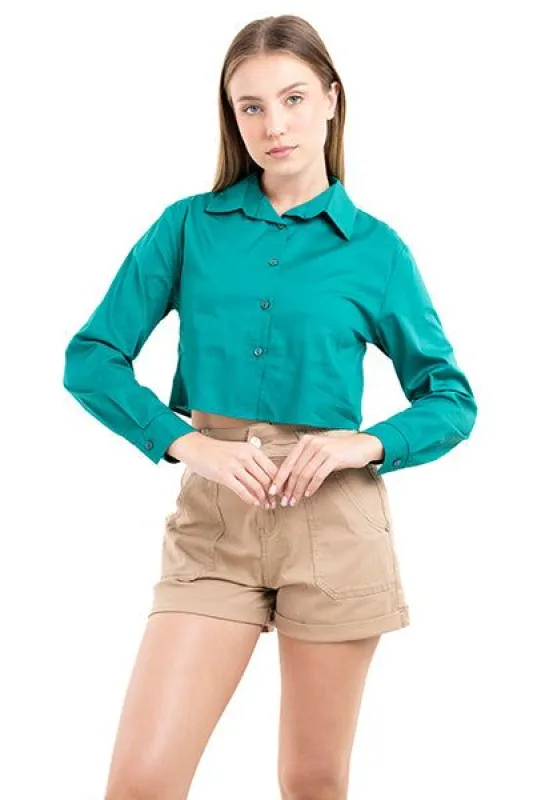 Camisa Crop Manga Larga sold by Shasa