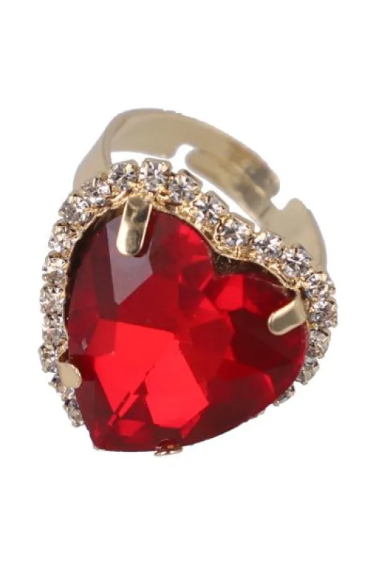 Anillo Metálico Corazón Brillos sold by Shasa
