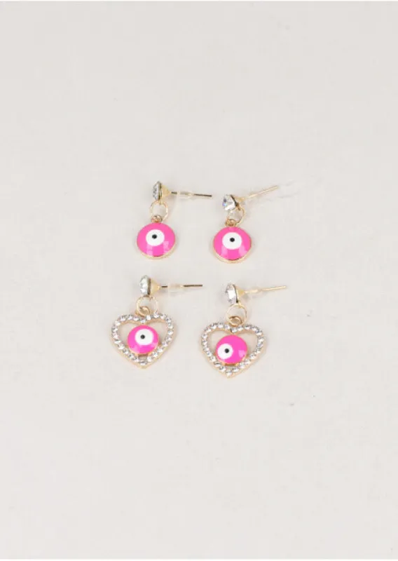 Set 2 Pares Aretes Ojos sold by Shasa