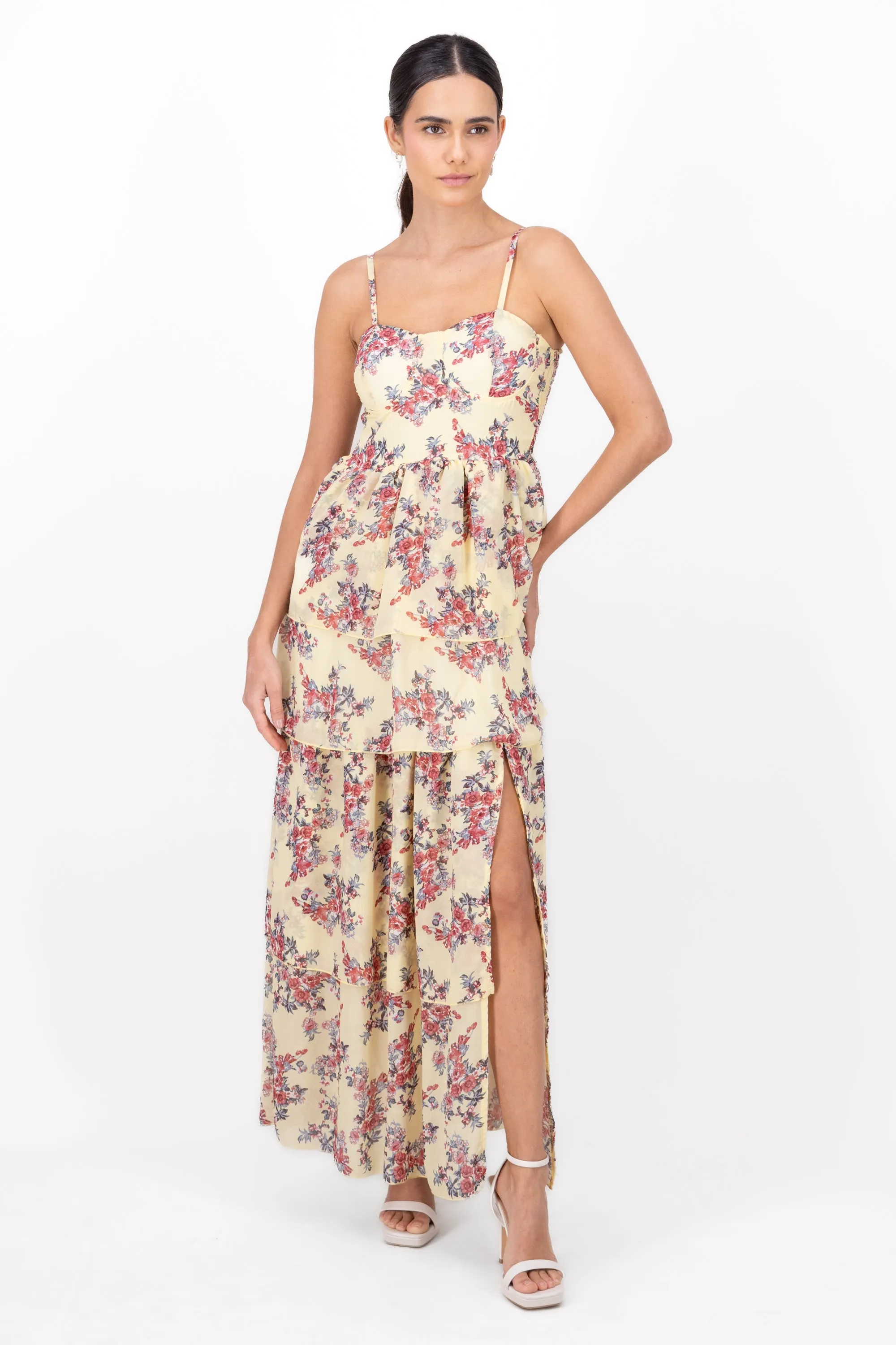 Vestido Maxi Flores Olanes sold by Shasa