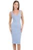 Vestido midi acanalado cuello redondo sold by Shasa