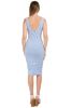 Vestido midi acanalado cuello redondo sold by Shasa