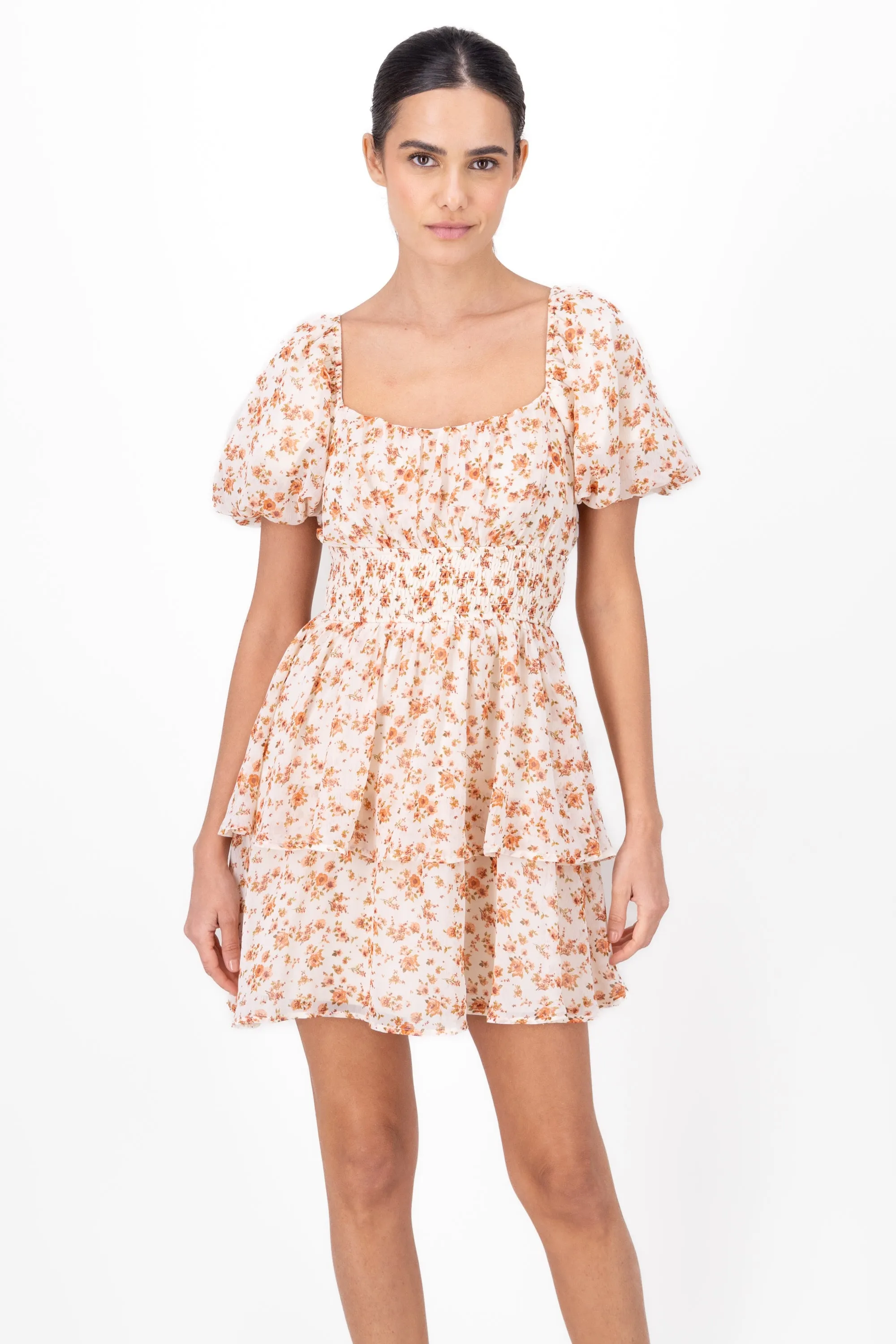 Vestido manga corta olanes flores sold by Shasa product image thumbnail 2