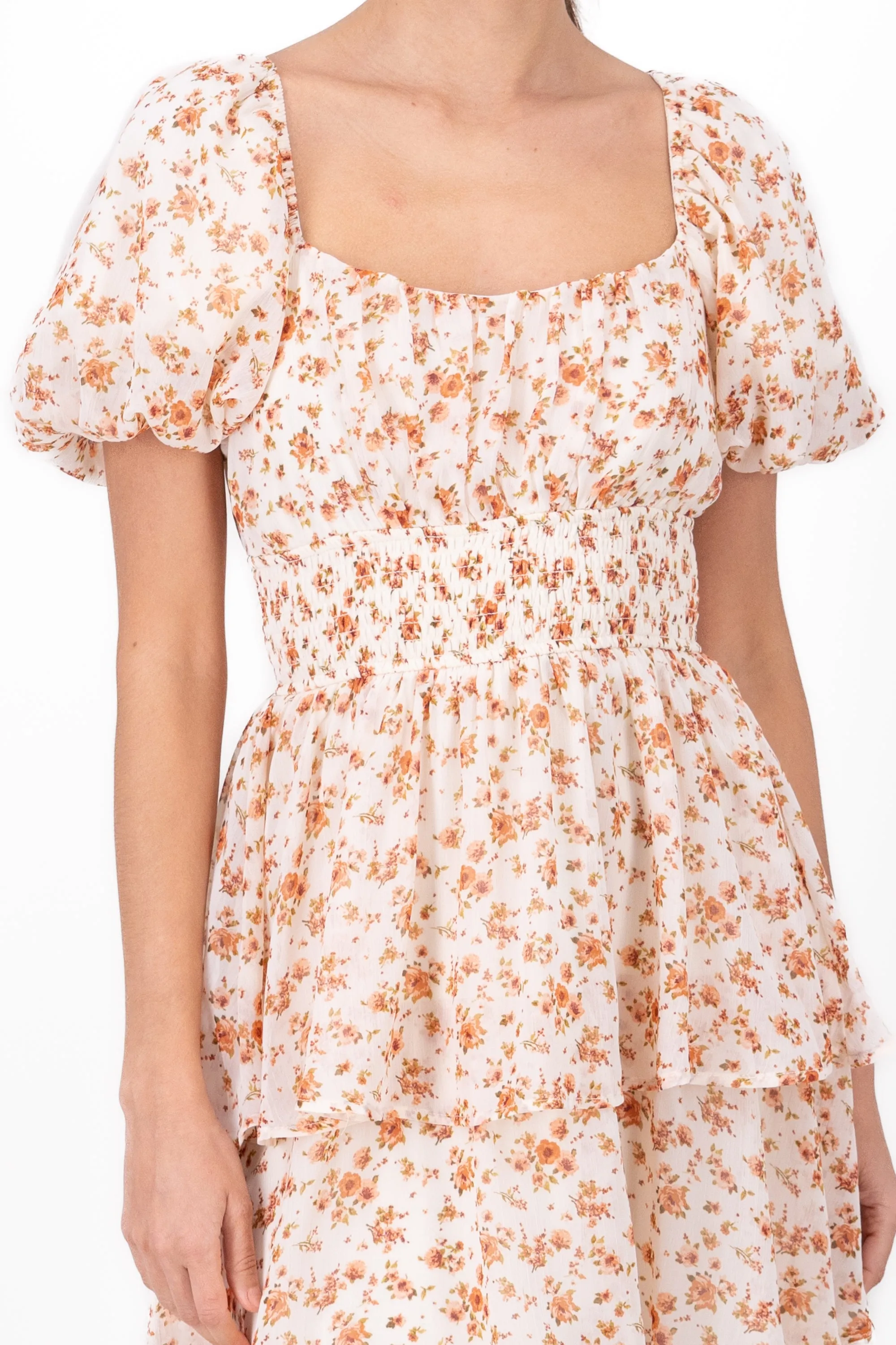 Vestido manga corta olanes flores sold by Shasa product image thumbnail 5