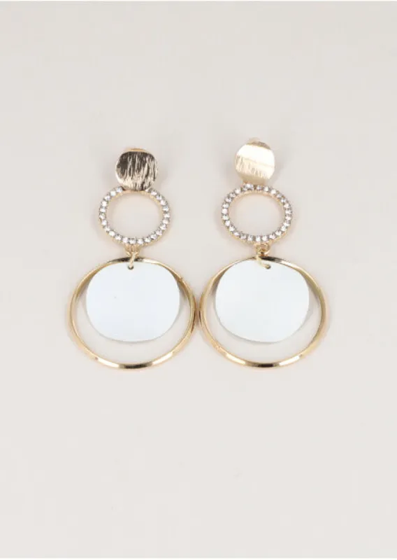 Aretes Triple Circulo Color sold by Shasa