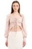 Blusa crop cintas botones sold by Shasa