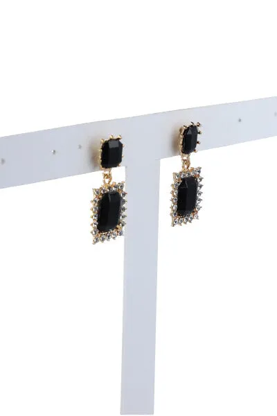 Aretes colgantes cuadros brillos sold by Shasa product image thumbnail 2