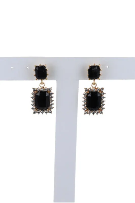 Aretes colgantes cuadros brillos sold by Shasa