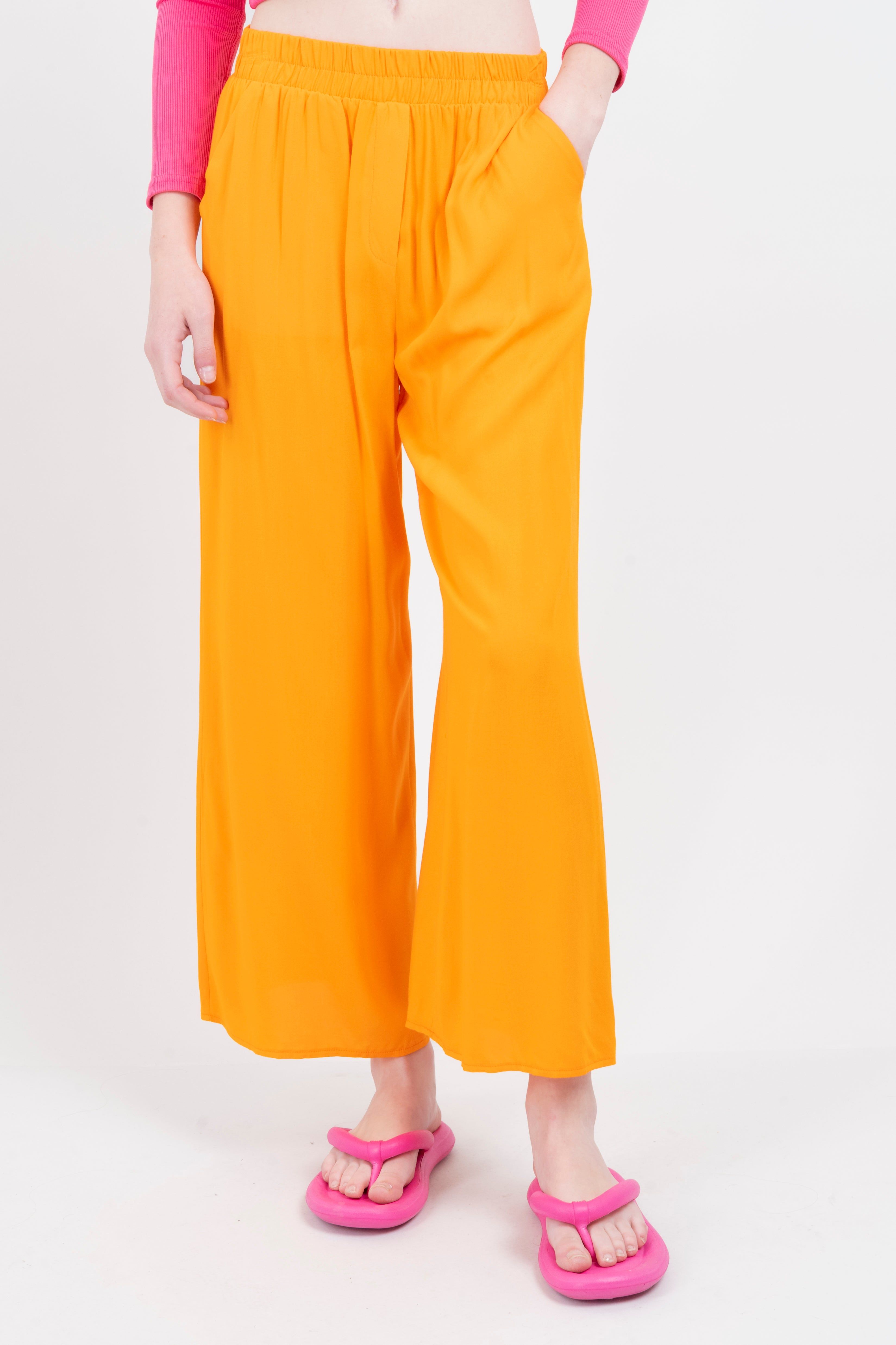 Pantalón wide leg cintura alta fruncida sold by Shasa