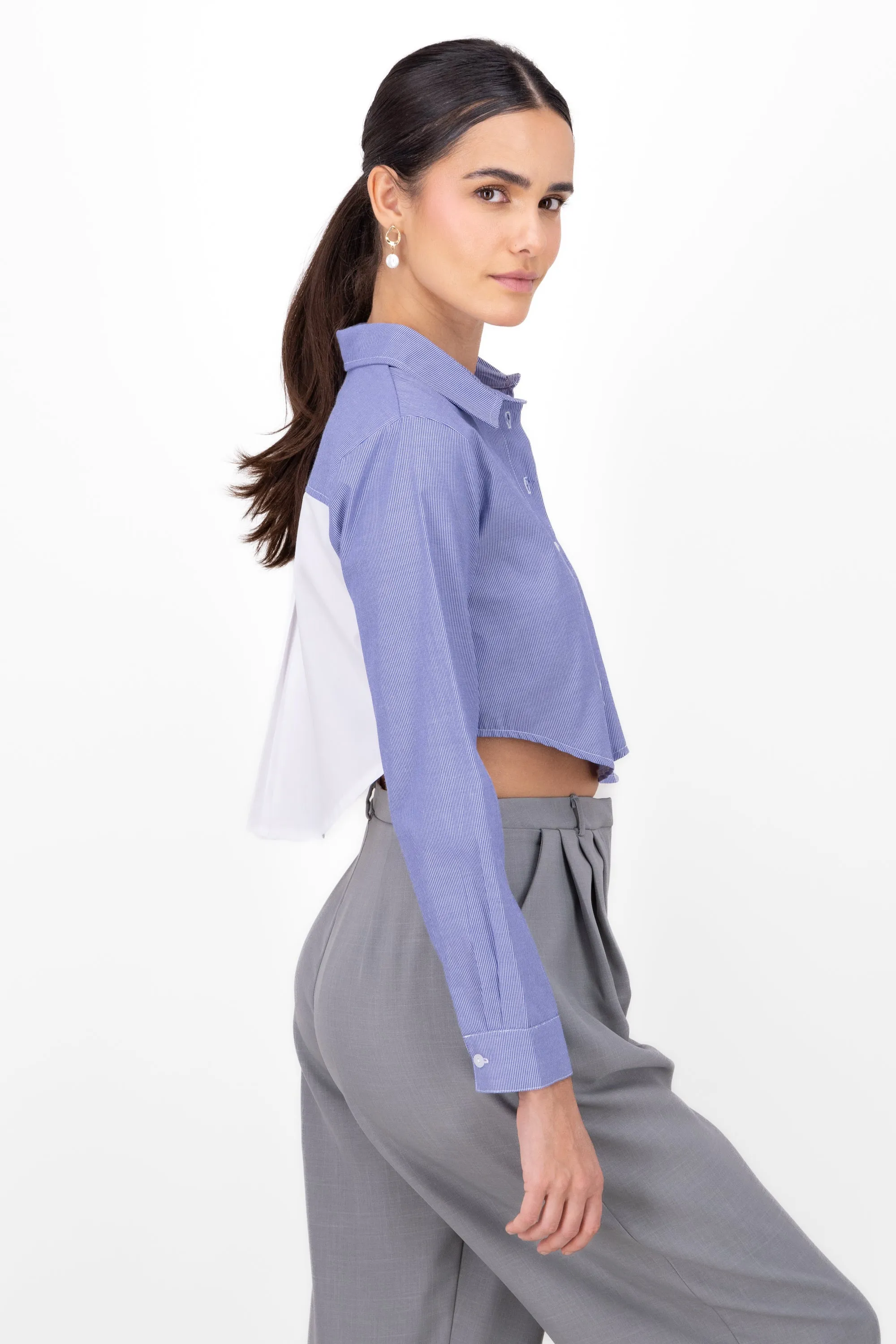 Camisa crop rayas det contraste sold by Shasa product image thumbnail 3