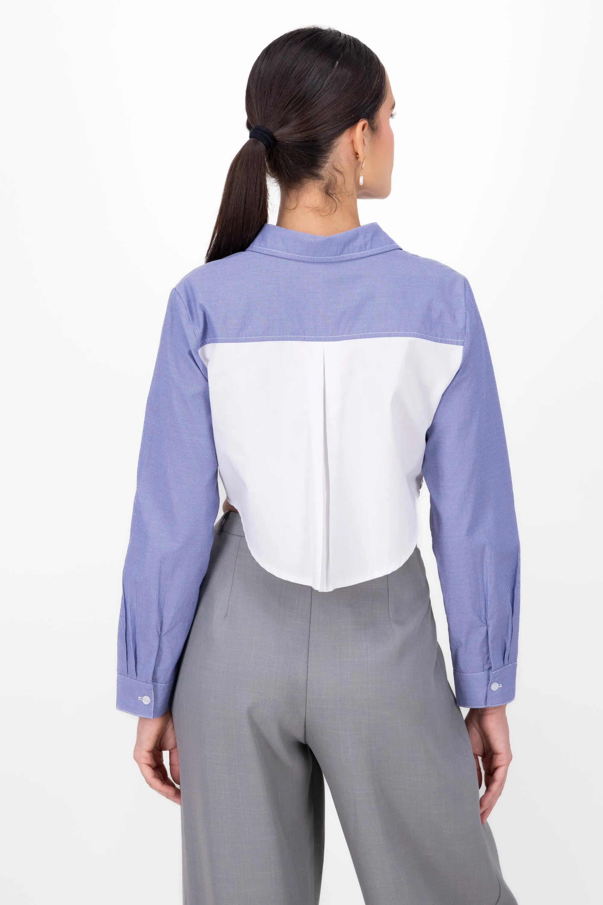 Camisa crop rayas det contraste sold by Shasa product image thumbnail 4