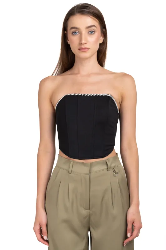 Top bustier brillos escote strapless sold by Shasa
