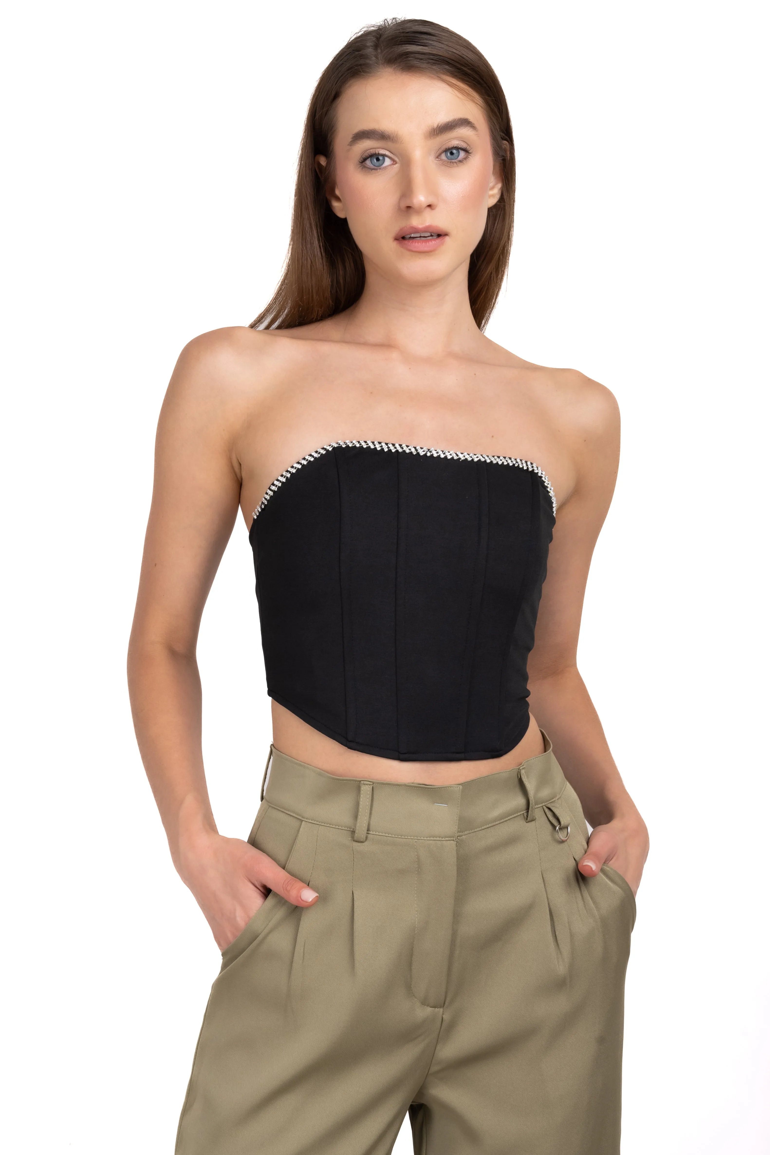Top bustier brillos escote strapless sold by Shasa product image thumbnail 2