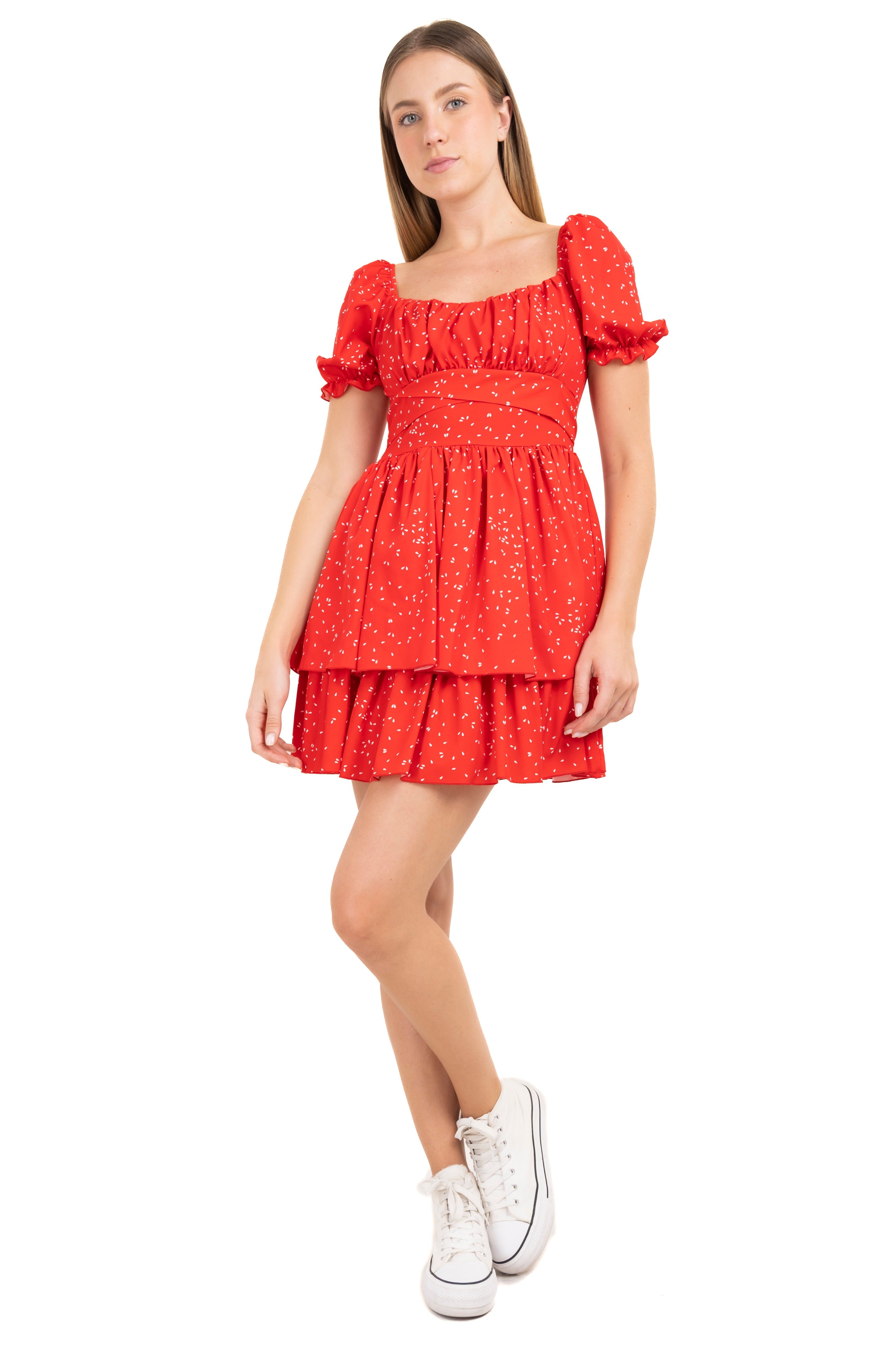 Vestido Mini Detalle Manga Abullonada sold by Shasa