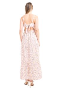 Vestido maxi escote v flores sold by Shasa