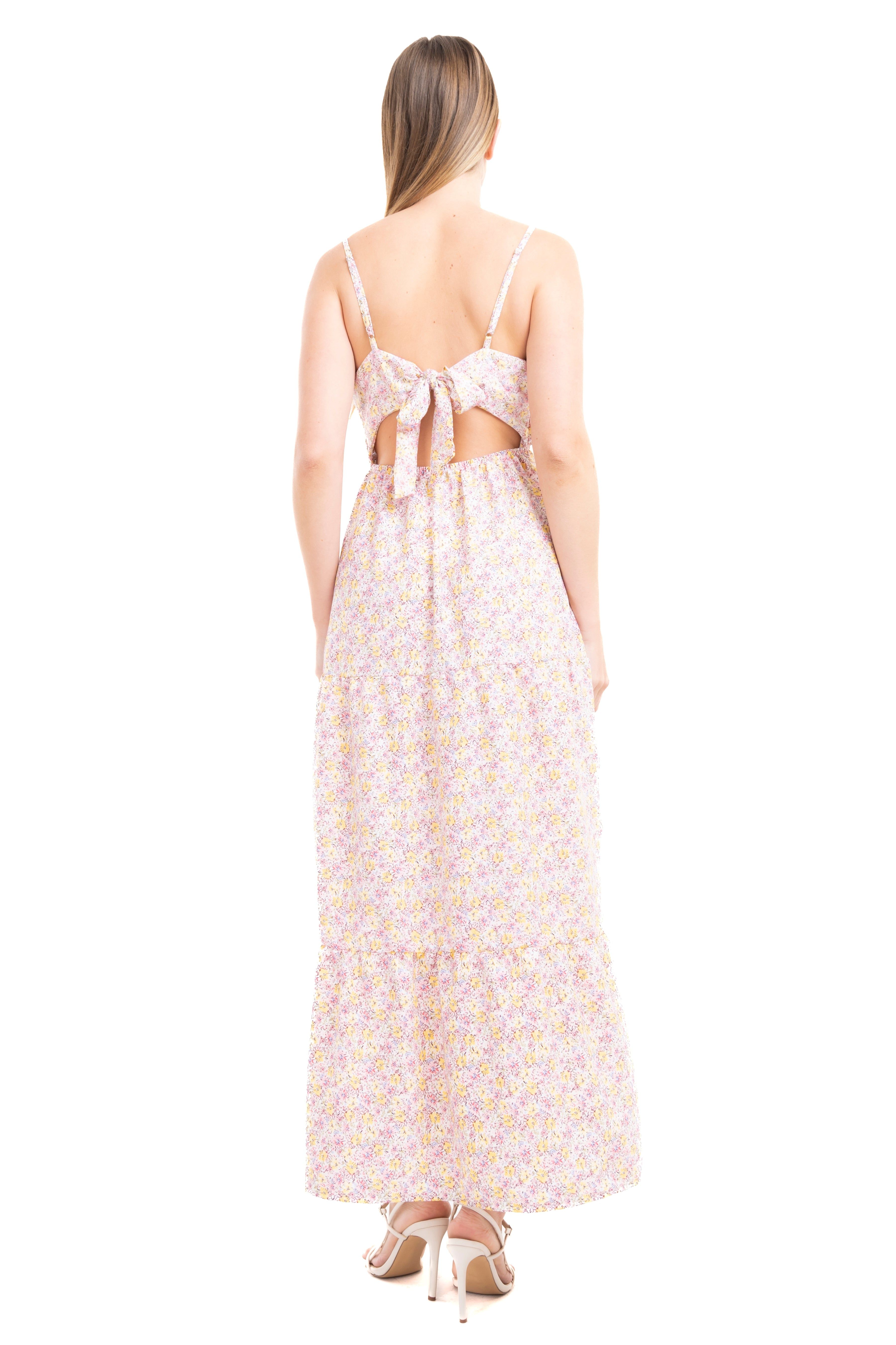 Vestido maxi escote v flores sold by Shasa product image thumbnail 4