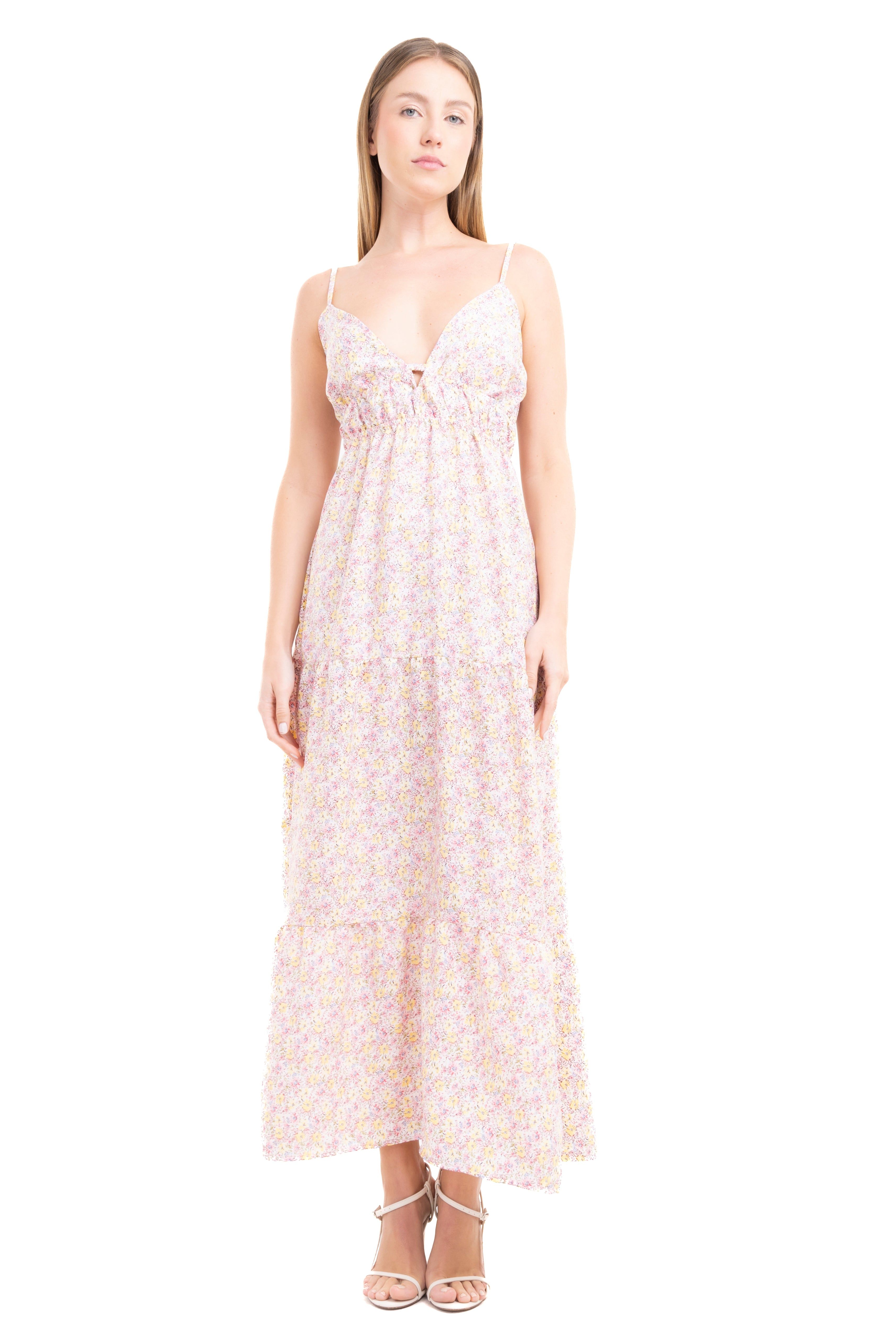 Vestido maxi escote v flores sold by Shasa product image thumbnail 2