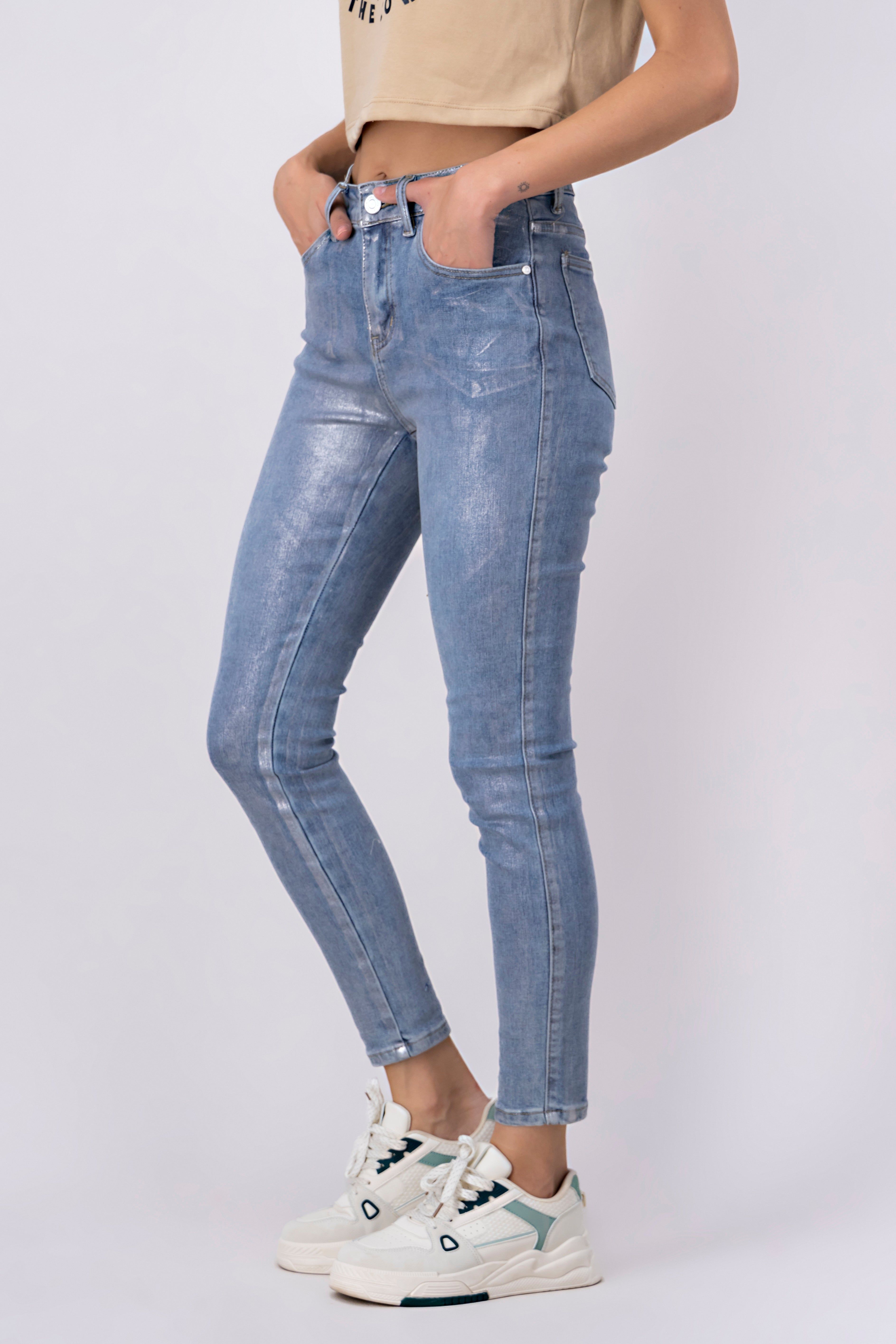 Jeans skinny metalizado sold by Shasa product image thumbnail 3