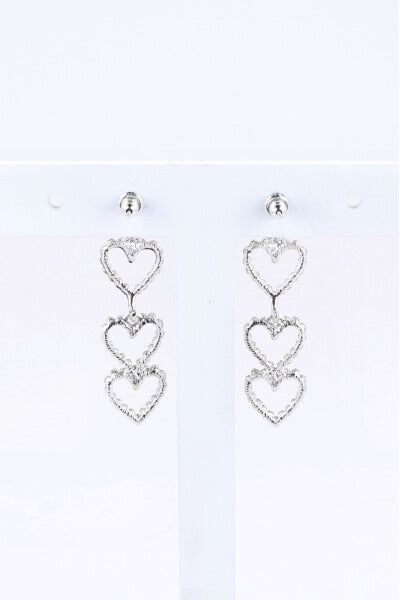 Aretes largos corazón brillos sold by Shasa product image thumbnail 3