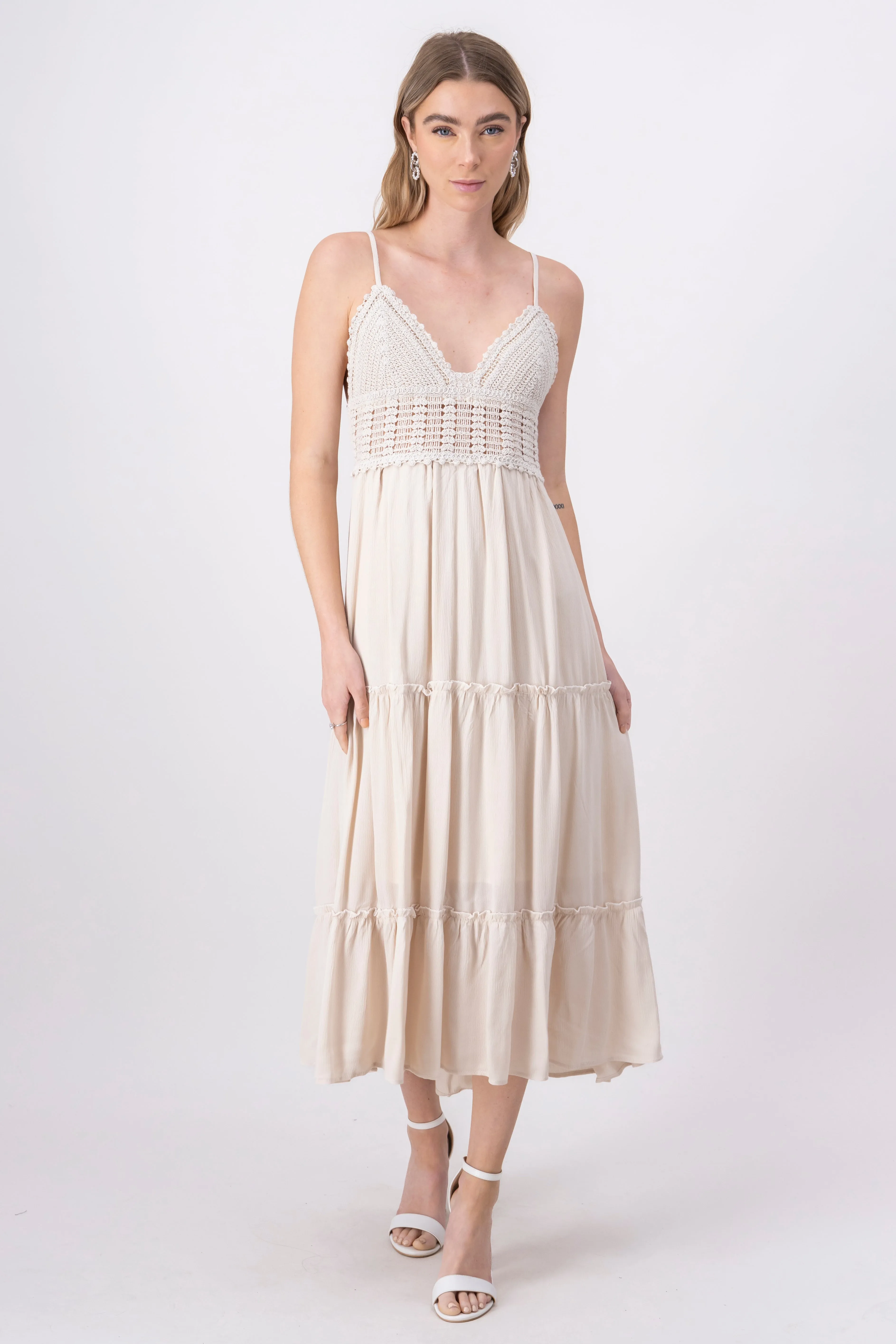 Vestido maxi copas crochet sold by Shasa product image thumbnail 2