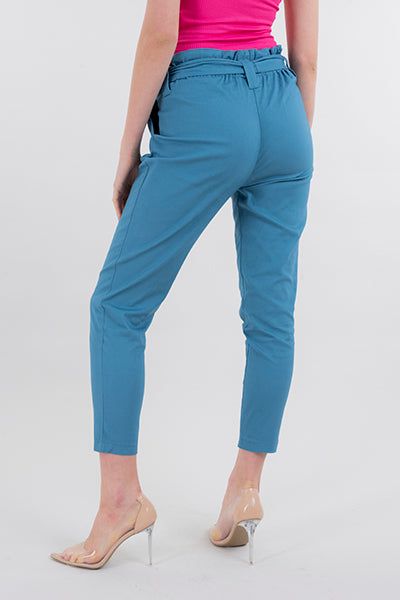 Pantalón paper bag cintura alta cinturón sold by Shasa product image thumbnail 4