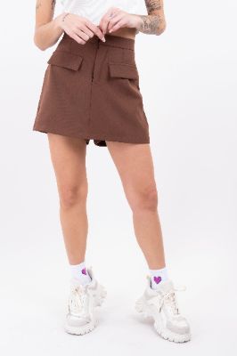 Falda mini bolsillos solapa sold by Shasa