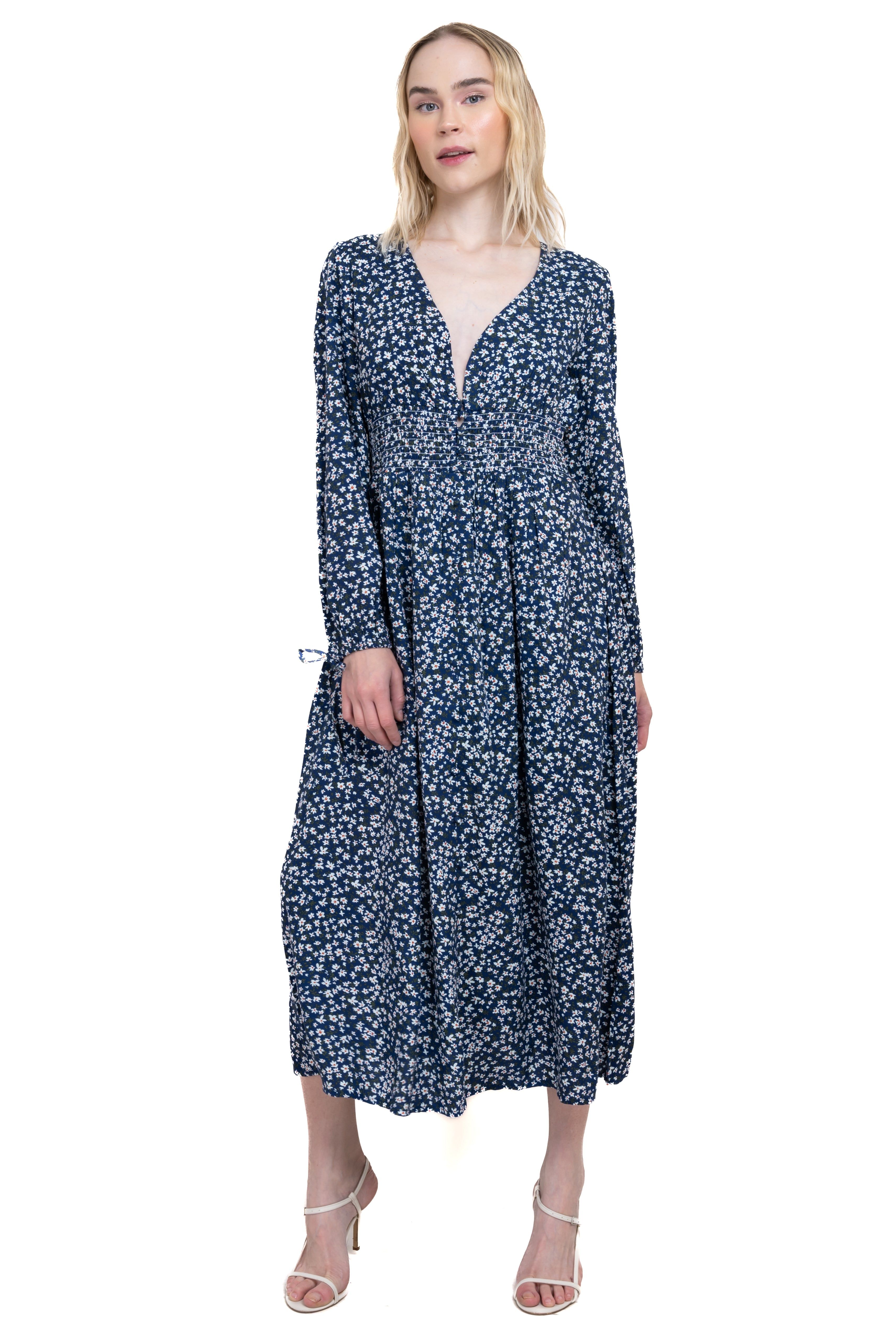 Vestido maxi manga larga flores sold by Shasa product image thumbnail 2