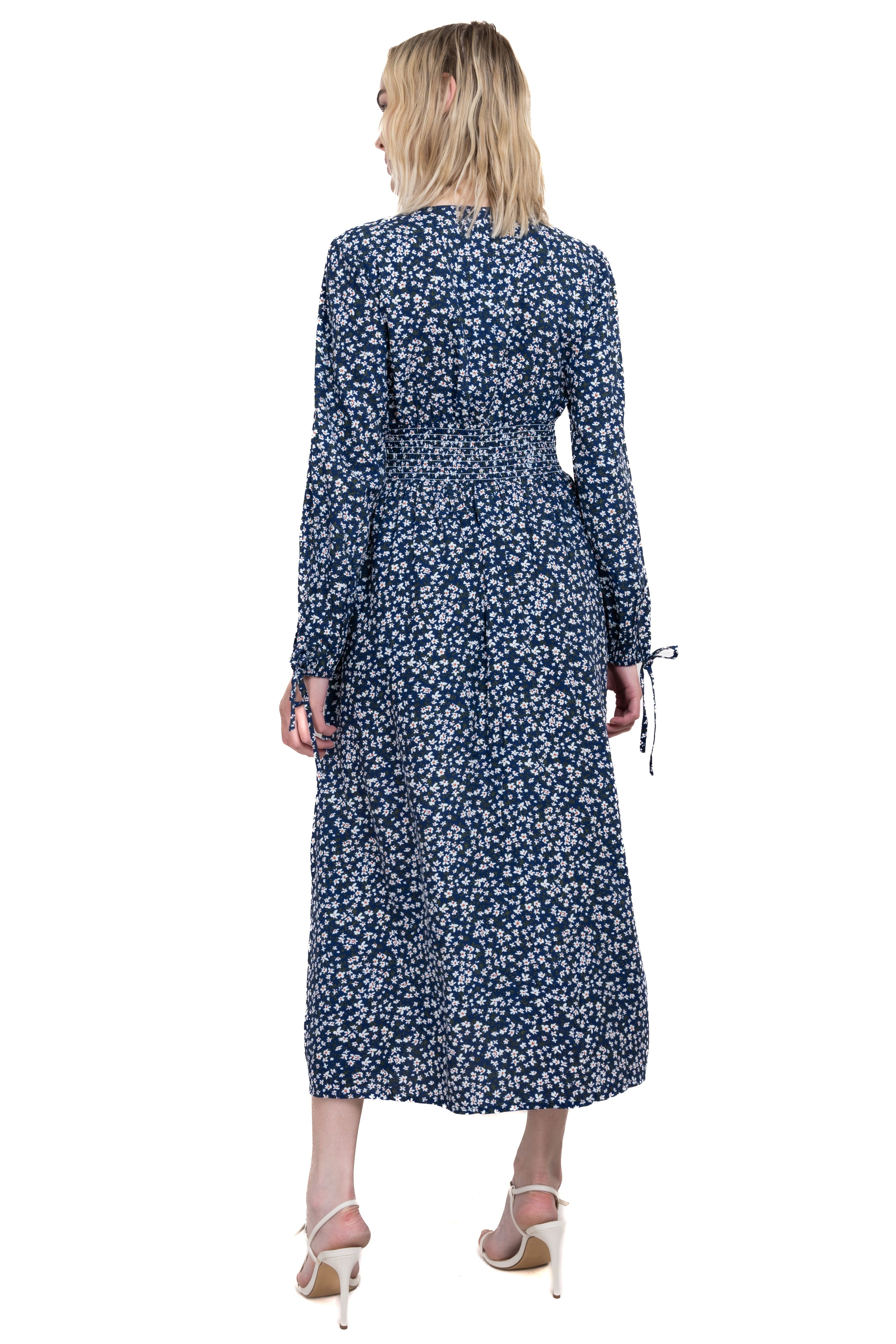 Vestido maxi manga larga flores sold by Shasa product image thumbnail 4