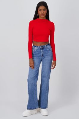 Jeans straight cintura media sold by Shasa