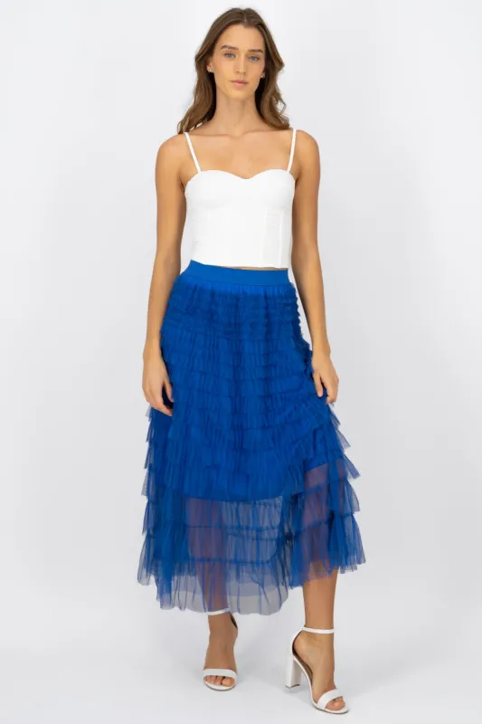 Falda maxi detalle olanes sold by Shasa