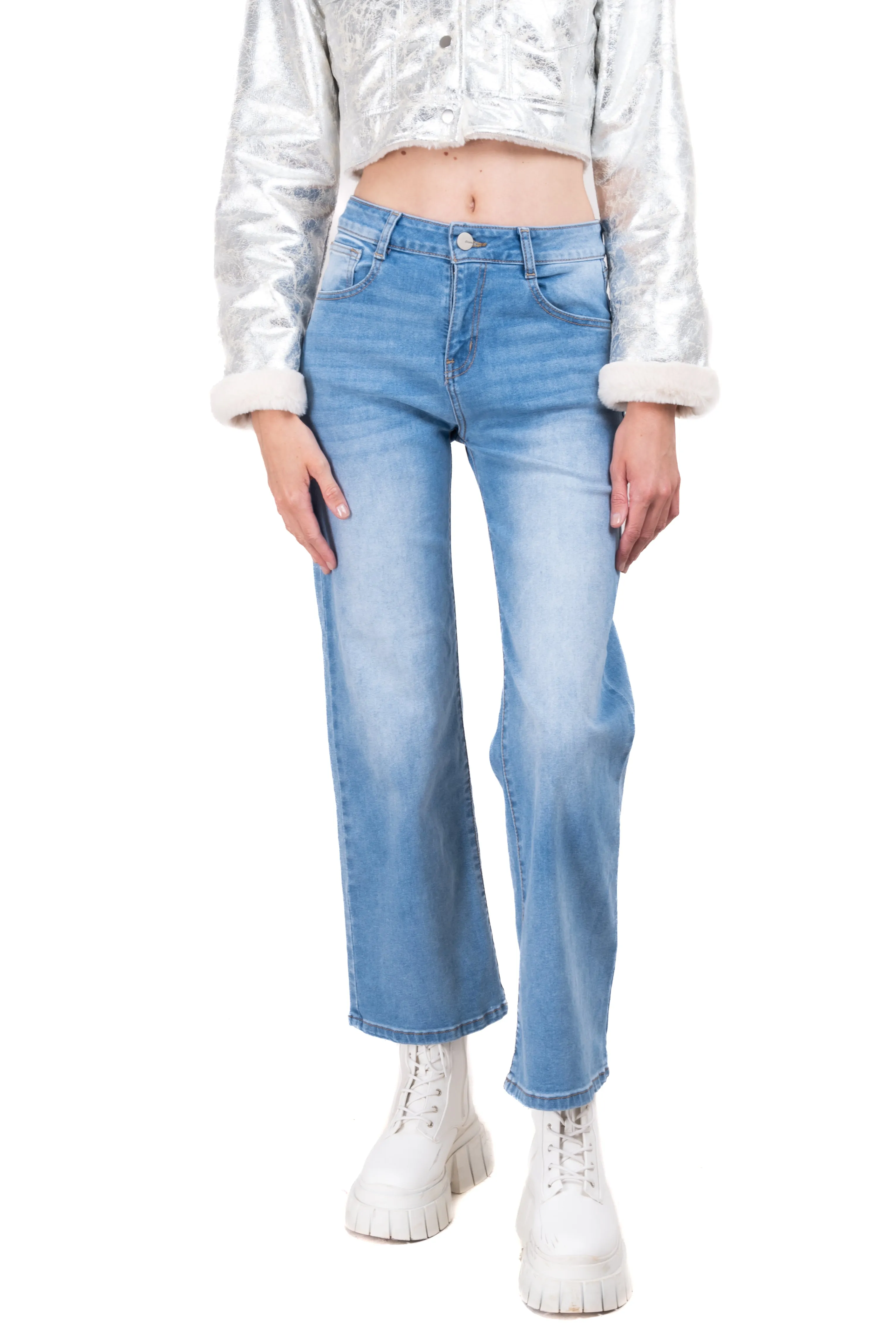 Jeans straight efecto desgastado sold by Shasa product image thumbnail 2