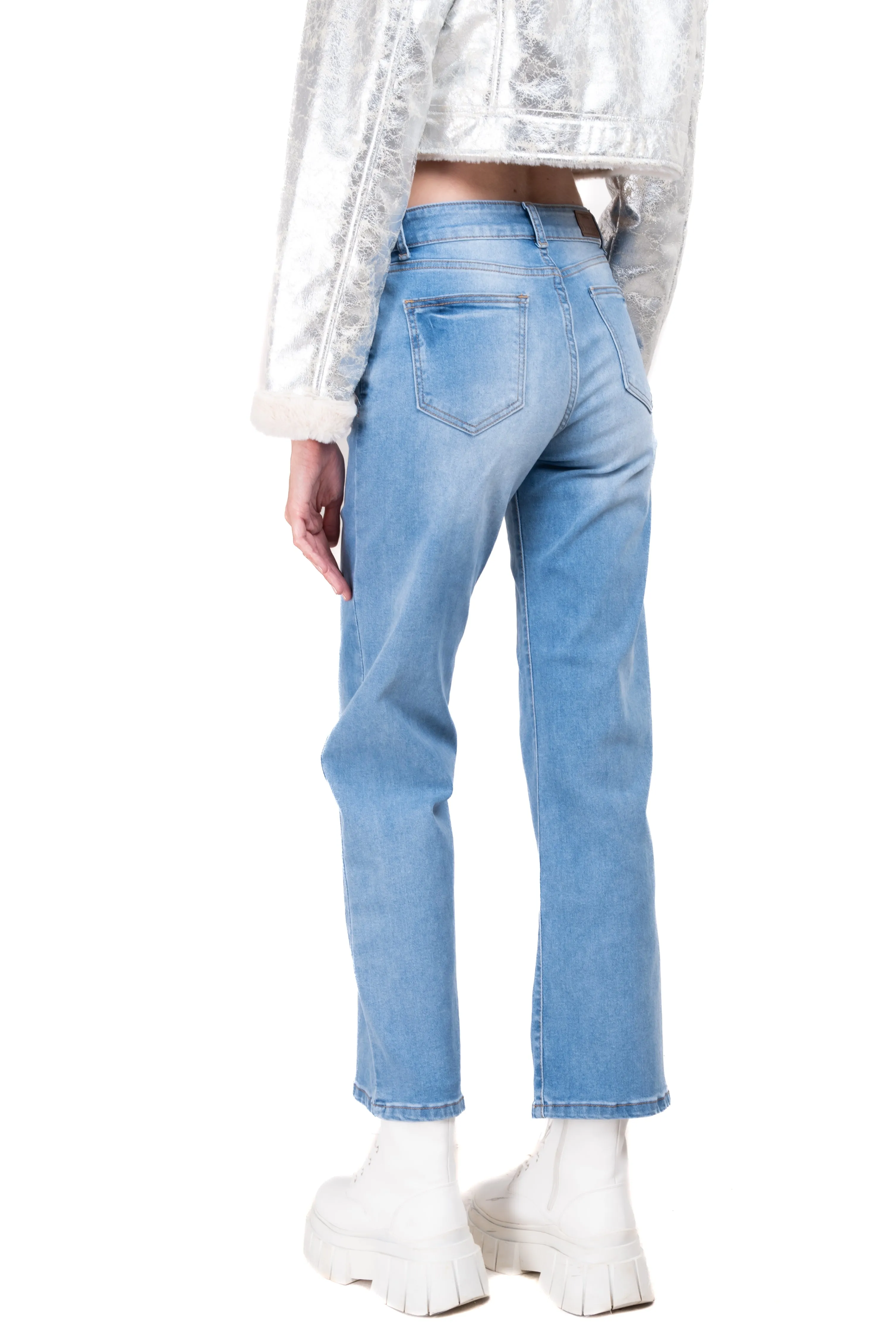Jeans straight efecto desgastado sold by Shasa product image thumbnail 4