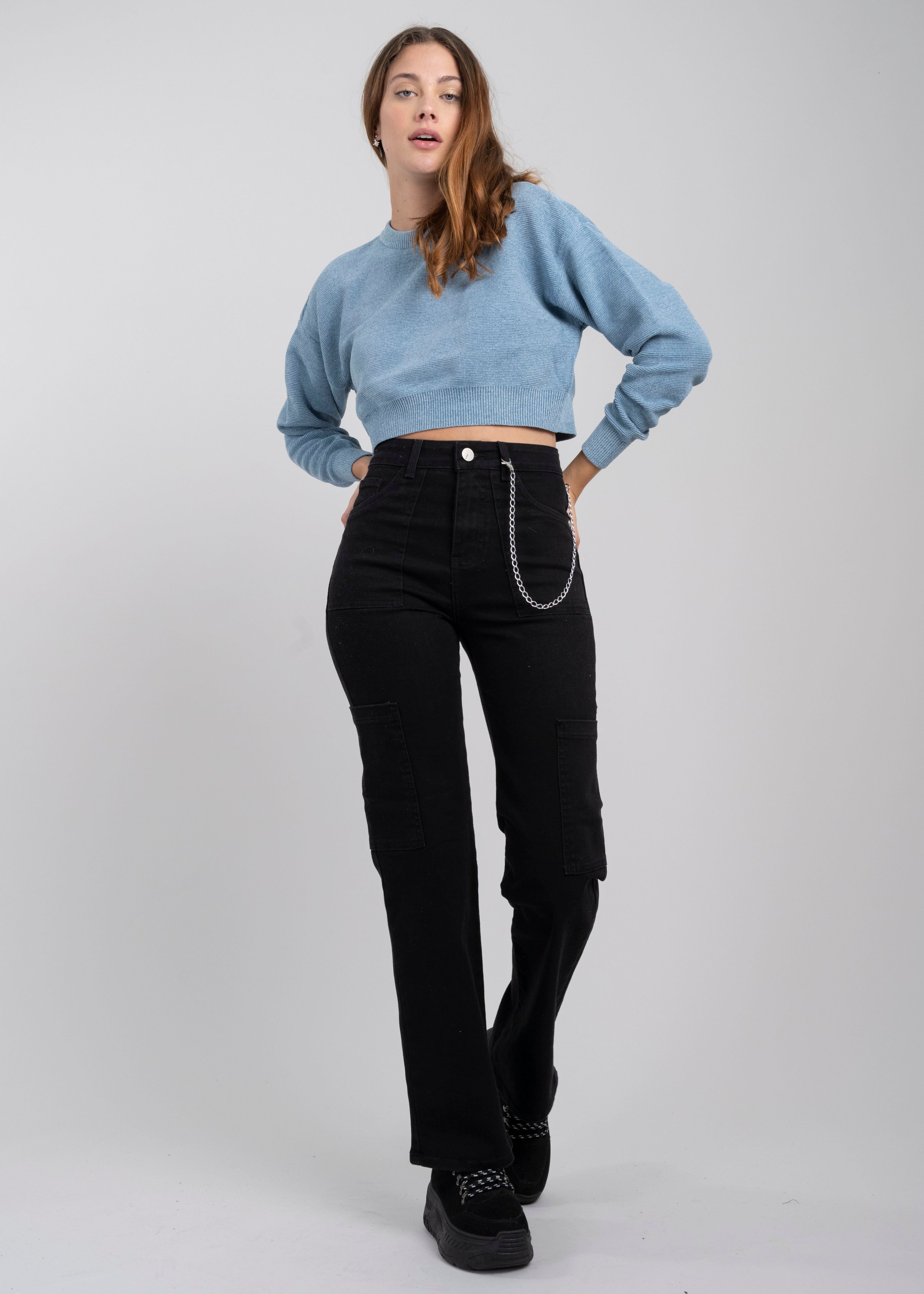 Suéter crop manga larga sold by Shasa