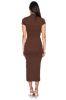 Vestido midi acanalado abertura sold by Shasa