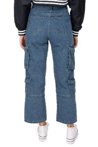 Jeans rectos cargo lisos sold by Shasa