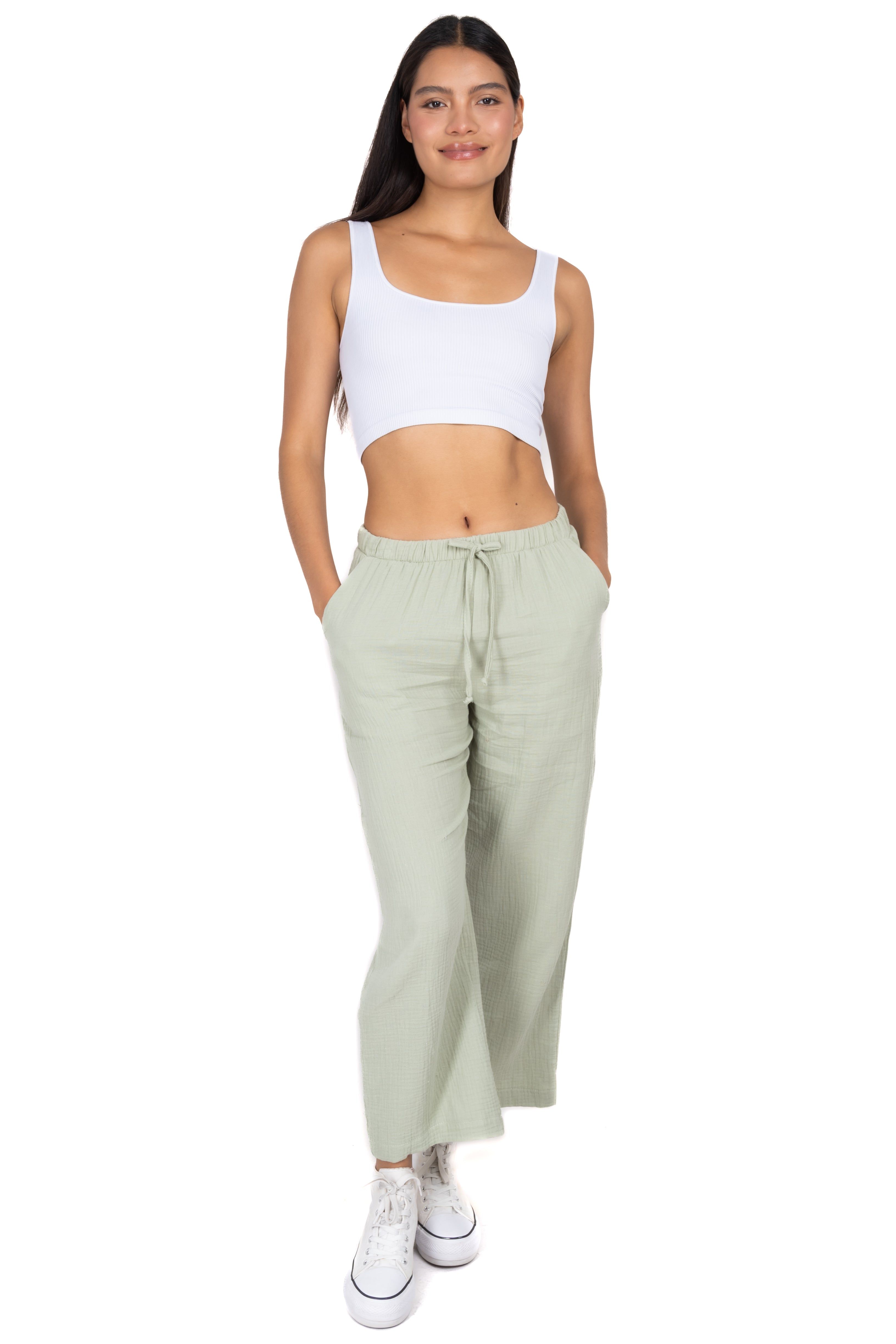 Pantalón amplio texturizado cintura elástica sold by Shasa product image thumbnail 2