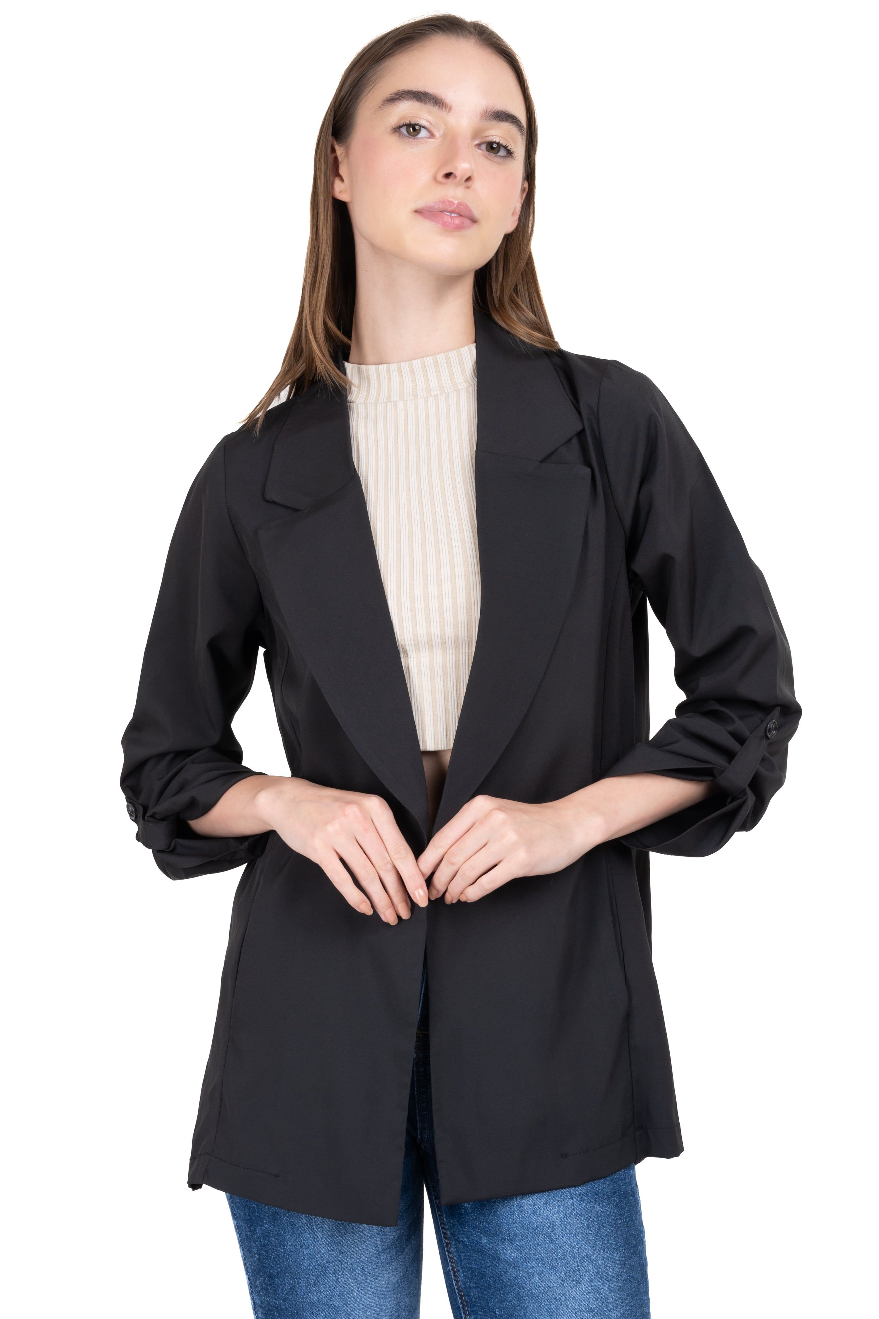 Saco liso botón mangas sold by Shasa