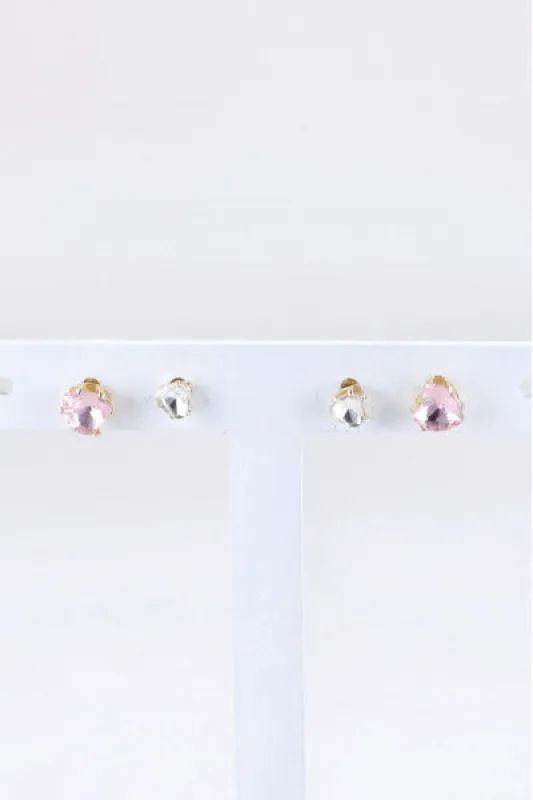 Set 2 Pares Aretes Corazon sold by Shasa