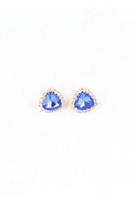Aretes studs corazón brillos sold by Shasa