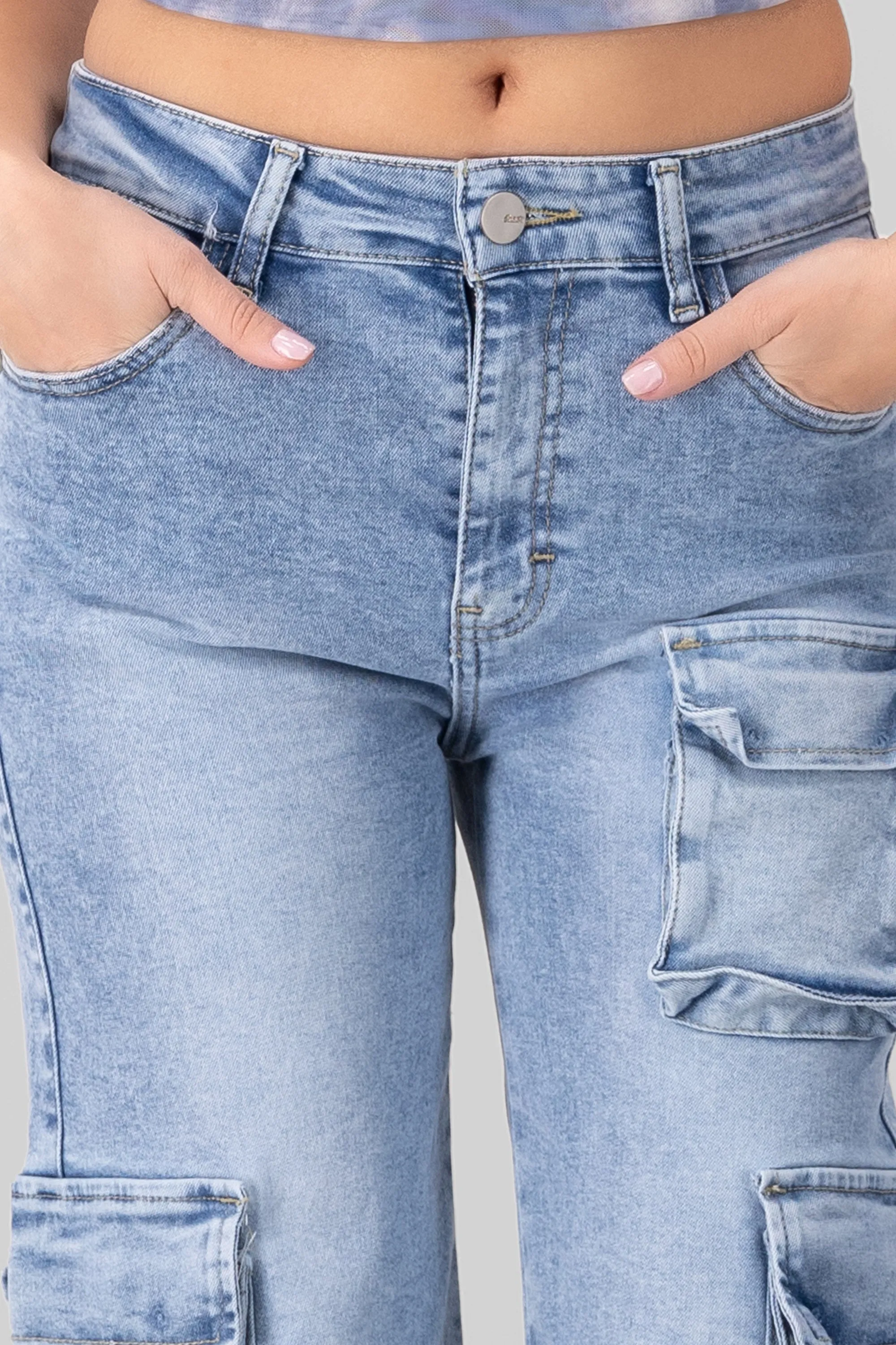 Jeans cargo 4 bolsas asimétrico sold by Shasa product image thumbnail 5